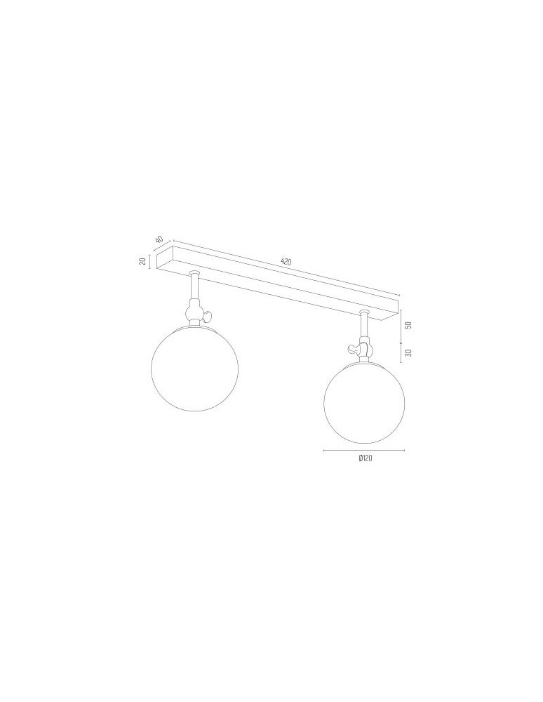 Lampy sufitowe łazienkowe - Argon LATINA kinkiet 2 pł. 2x7W (max) mosiądz IP44 opal mat 844 - product kolory-swiatla.pl 3