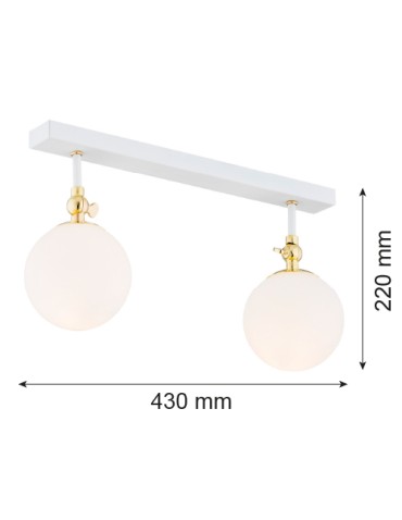 Argon LATINA kinkiet 2 pł. 2x7W (max) biały mat IP44 mosiądz 845 - produkt 2