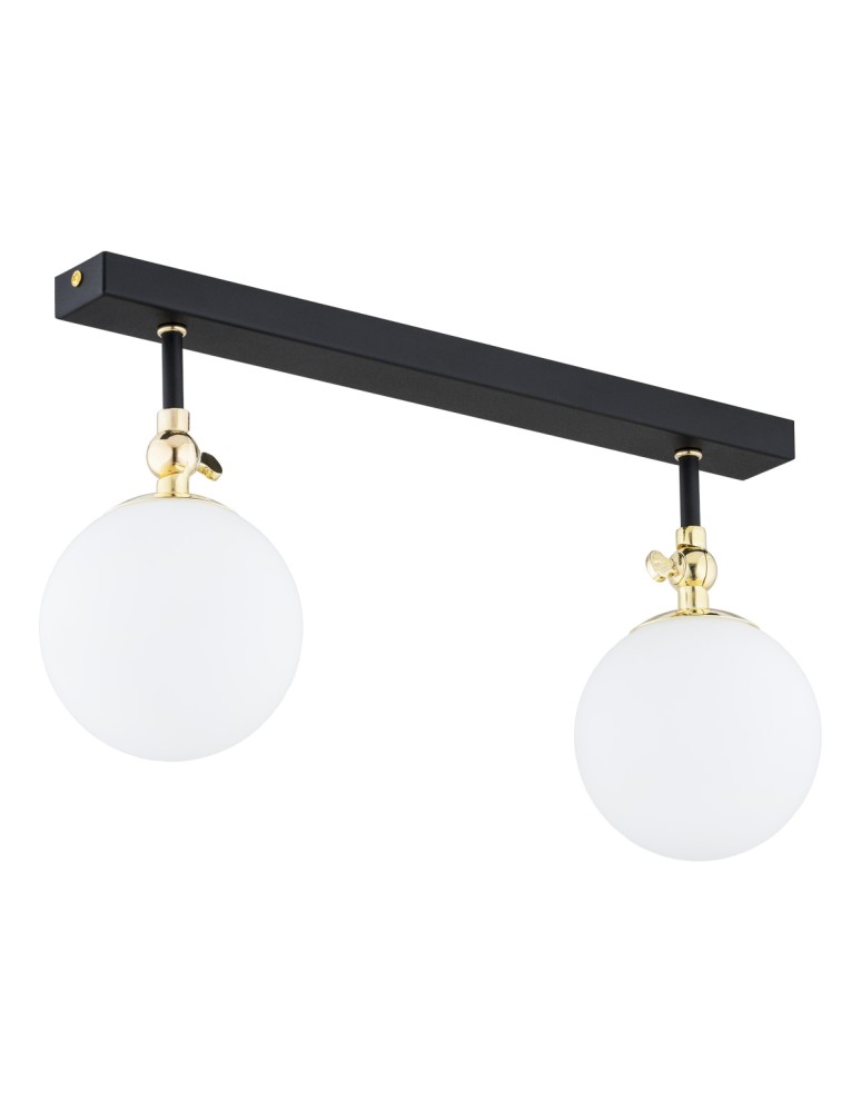 Argon LATINA kinkiet 2 pł. 2x7W (max) czarny mat IP44 mosiądz 846