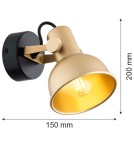 Argon LENORA kinkiet / plafon 1 pł. 1x7W (max) złoty czarny 8248 Argon LENORA kinkiet / plafon 1 pł. 1x7W (max) złoty czarny 8248