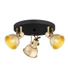 Argon LENORA plafon 3 pł. 3x7W (max) złoty czarny 6243 Argon LENORA plafon 3 pł. 3x7W (max) złoty czarny 6243