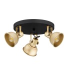 Argon LENORA plafon 3 pł. 3x7W (max) złoty czarny 6243 Argon LENORA plafon 3 pł. 3x7W (max) złoty czarny 6243