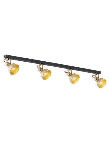Argon LENORA plafon 4 pł. 4x7W (max) złoty czarny 1801
