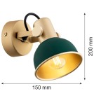 Argon LENORA kinkiet / plafon 1 pł. 1x7W (max) zielony złoty 8247 Argon LENORA kinkiet / plafon 1 pł. 1x7W (max) zielony złoty 8247
