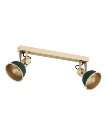 Argon LENORA plafon 2 pł. 2x7W (max) zielony złoty 7143 - produkt 2