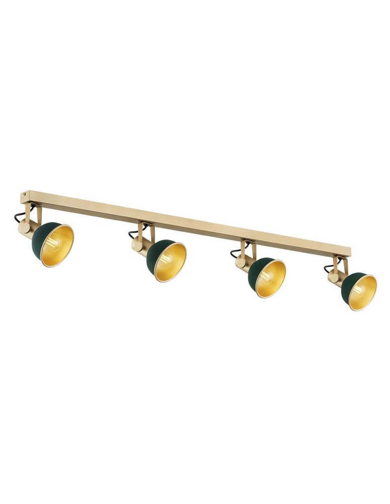 Argon LENORA plafon 4 pł. 4x7W (max) zielony złoty 1800 Argon LENORA plafon 4 pł. 4x7W (max) zielony złoty 1800