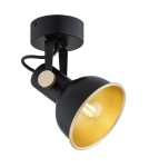 Kinkiety loftowe - industrialne - Argon LENORA kinkiet / plafon 1 pł. 1x7W (max) czarny złoty 8246 - product 3