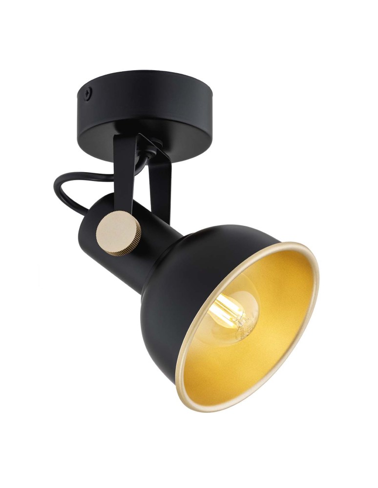 Argon LENORA kinkiet / plafon 1 pł. 1x7W (max) czarny złoty 8246