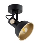 Kinkiety loftowe - industrialne - Argon LENORA kinkiet / plafon 1 pł. 1x7W (max) czarny złoty 8246 - product 4