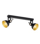 Argon LENORA plafon 2 pł. 2x7W (max) czarny złoty 7142 Argon LENORA plafon 2 pł. 2x7W (max) czarny złoty 7142