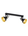 Argon LENORA plafon 2 pł. 2x7W (max) czarny złoty 7142