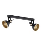 Argon LENORA plafon 2 pł. 2x7W (max) czarny złoty 7142 Argon LENORA plafon 2 pł. 2x7W (max) czarny złoty 7142