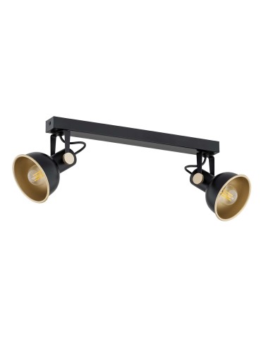 Argon LENORA plafon 2 pł. 2x7W (max) czarny złoty 7142 - produkt 2