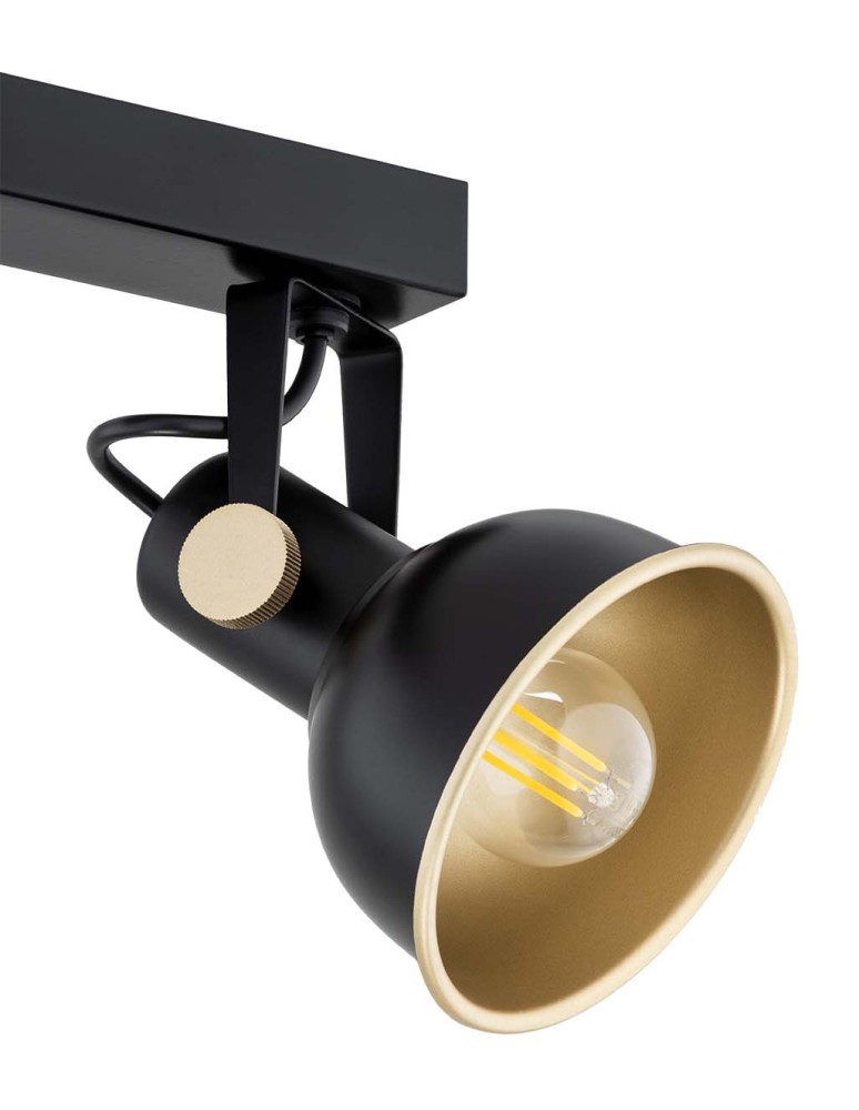 Argon LENORA plafon 2 pł. 2x7W (max) czarny złoty 7142 Argon LENORA plafon 2 pł. 2x7W (max) czarny złoty 7142