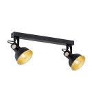 Argon LENORA plafon 2 pł. 2x7W (max) czarny złoty 7142 Argon LENORA plafon 2 pł. 2x7W (max) czarny złoty 7142