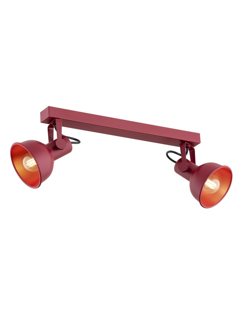 Argon LENORA plafon 2 pł. 2x7W (max) czerwony 7173 Argon LENORA plafon 2 pł. 2x7W (max) czerwony 7173