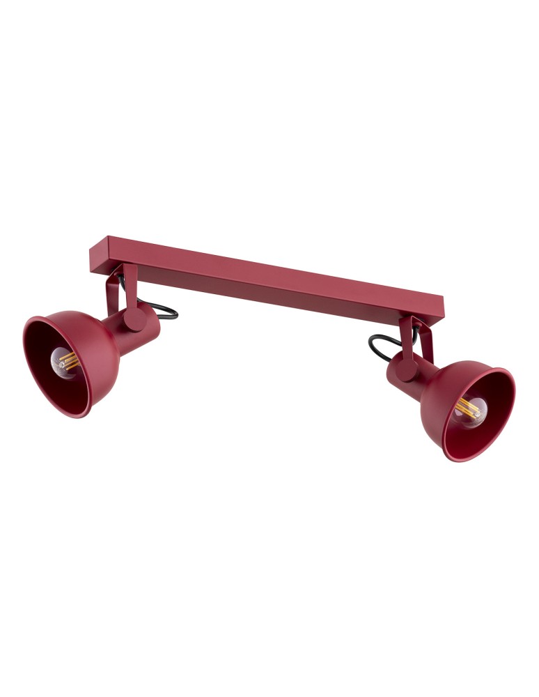 Argon LENORA plafon 2 pł. 2x7W (max) czerwony 7173 Argon LENORA plafon 2 pł. 2x7W (max) czerwony 7173