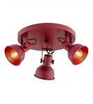 Argon LENORA plafon 3 pł. 3x7W (max) czerwony 6264 Argon LENORA plafon 3 pł. 3x7W (max) czerwony 6264