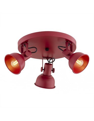 Argon LENORA plafon 3 pł. 3x7W (max) czerwony 6264