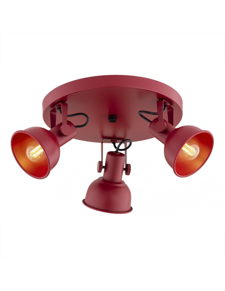 Argon LENORA plafon 3 pł. 3x7W (max) czerwony 6264 Argon LENORA plafon 3 pł. 3x7W (max) czerwony 6264