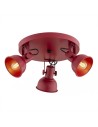 Argon LENORA plafon 3 pł. 3x7W (max) czerwony 6264