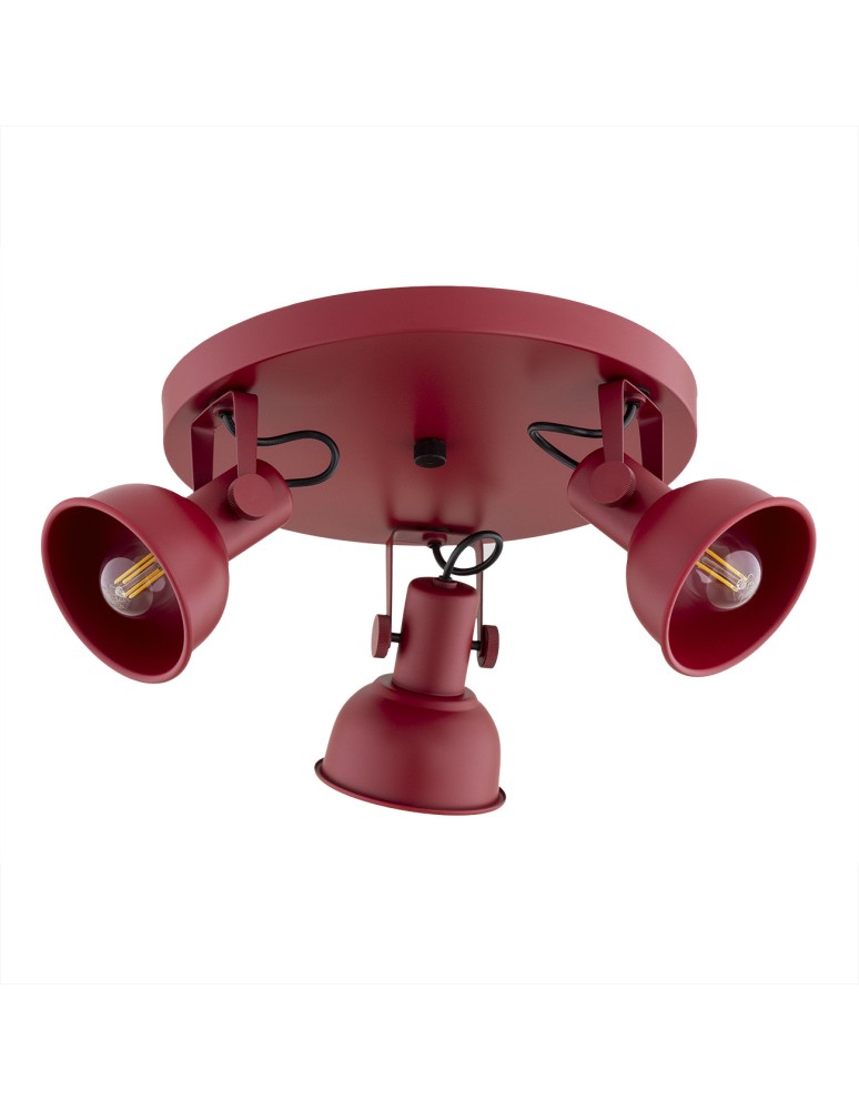 Argon LENORA plafon 3 pł. 3x7W (max) czerwony 6264 Argon LENORA plafon 3 pł. 3x7W (max) czerwony 6264