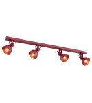 Lampy sufitowe reflektory - Argon LENORA plafon 4 pł. 4x7W (max) czerwony 1818 - product 1