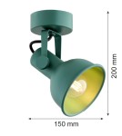 Argon LENORA kinkiet / plafon 1 pł. 1x7W (max) zielony 8299 Argon LENORA kinkiet / plafon 1 pł. 1x7W (max) zielony 8299