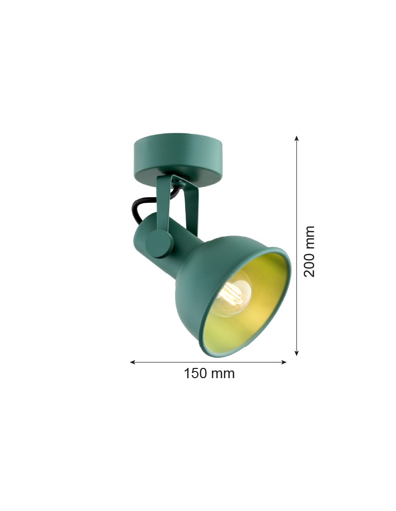 Argon LENORA kinkiet / plafon 1 pł. 1x7W (max) zielony 8299 Argon LENORA kinkiet / plafon 1 pł. 1x7W (max) zielony 8299