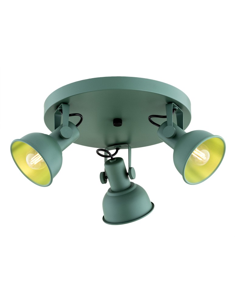 Argon LENORA plafon 3 pł. 3x7W (max) zielony 6265