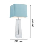Lampy stołowe - Argon LILLE lampa stołowa 1 pł. 1x15W (max) błękitny transparentny 3839 - product 2