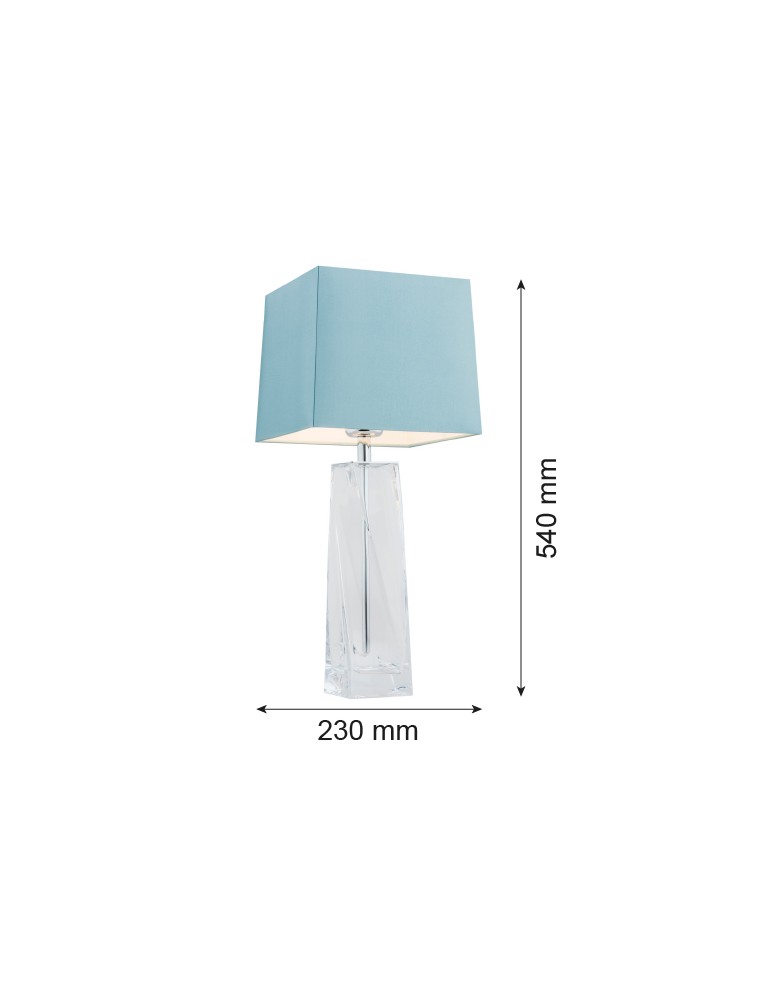 Lampy stołowe - Argon LILLE lampa stołowa 1 pł. 1x15W (max) błękitny transparentny 3839 - product kolory-swiatla.pl 2