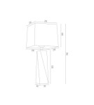 Lampy stołowe - Argon LILLE lampa stołowa 1 pł. 1x15W (max) błękitny transparentny 3839 - product 3