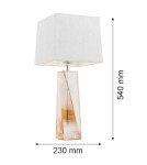 Lampy stołowe - Argon LILLE lampa stołowa 1 pł. 1x15W (max) srebrny kolor lister miodowy 3840 - product 4