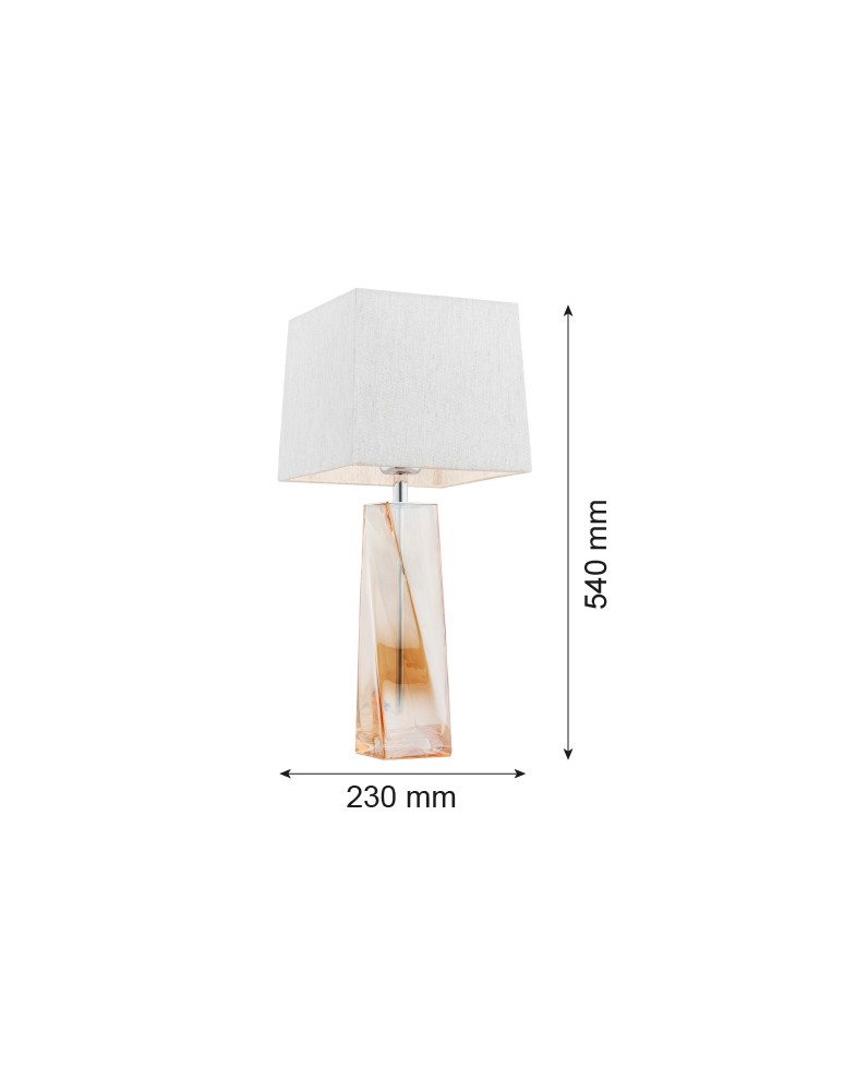 Lampy stołowe - Argon LILLE lampa stołowa 1 pł. 1x15W (max) srebrny kolor lister miodowy 3840 - product kolory-swiatla.pl 4