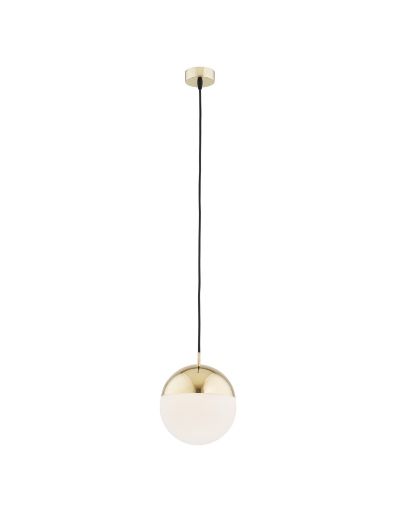 Argon LIVIA lampa wisząca 1 pł. większa 1x15W (max) opal mat IP44 mosiądz 4029