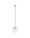 Argon LIVIA lampa wisząca 1 pł. większa 1x15W (max) opal mat IP44 mosiądz 4029