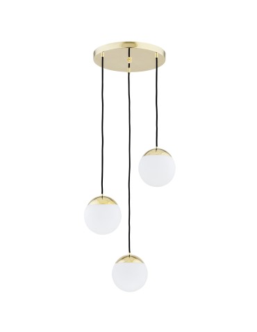 Argon LIVIA lampa wisząca 3 pł. 3x7W (max) opal mat IP44 mosiądz 1416