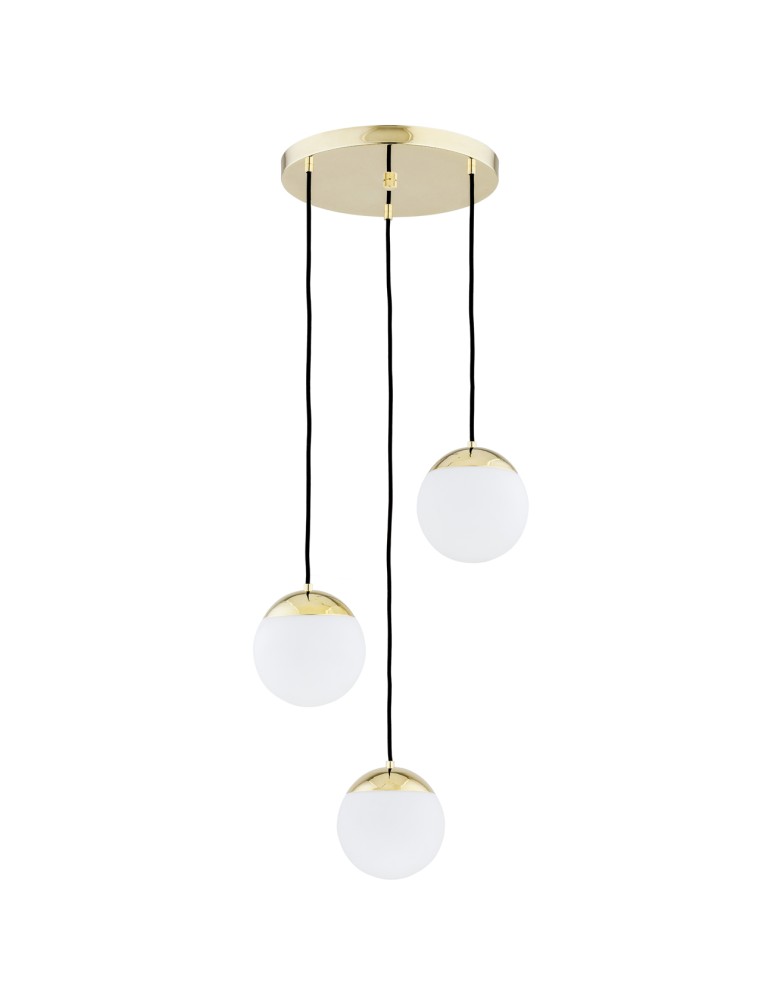Argon LIVIA lampa wisząca 3 pł. 3x7W (max) opal mat IP44 mosiądz 1416