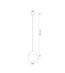 Argon LIVIA lampa wisząca 1 pł. większa 1x15W (max) opal mat IP44 chrom 4030 Argon LIVIA lampa wisząca 1 pł. większa 1x15W (max) opal mat IP44 chrom 4030