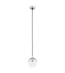 Lampy wiszące pojedyncze - Argon LIVIA lampa wisząca 1 pł. mniejsza 1x7W (max) opal mat IP44 chrom 4032 - product 1