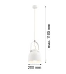 Argon LOGAN lampa wisząca 1 pł. 1x15W (max) kremowy biały 8280 Argon LOGAN lampa wisząca 1 pł. 1x15W (max) kremowy biały 8280