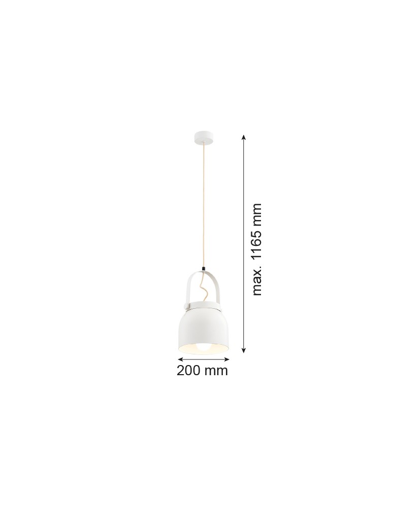 Argon LOGAN lampa wisząca 1 pł. 1x15W (max) kremowy biały 8280 Argon LOGAN lampa wisząca 1 pł. 1x15W (max) kremowy biały 8280