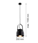 Argon LOGAN lampa wisząca 1 pł. 1x15W (max) czarny 8281 Argon LOGAN lampa wisząca 1 pł. 1x15W (max) czarny 8281