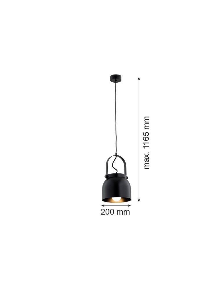 Argon LOGAN lampa wisząca 1 pł. 1x15W (max) czarny 8281 Argon LOGAN lampa wisząca 1 pł. 1x15W (max) czarny 8281