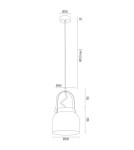 Argon LOGAN lampa wisząca 1 pł. 1x15W (max) czerwony 8282 Argon LOGAN lampa wisząca 1 pł. 1x15W (max) czerwony 8282