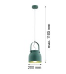 Argon LOGAN lampa wisząca 1 pł. 1x15W (max) zielony 8283 Argon LOGAN lampa wisząca 1 pł. 1x15W (max) zielony 8283