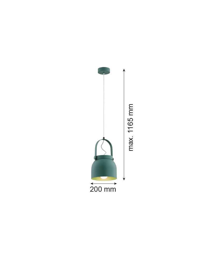 Argon LOGAN lampa wisząca 1 pł. 1x15W (max) zielony 8283 Argon LOGAN lampa wisząca 1 pł. 1x15W (max) zielony 8283