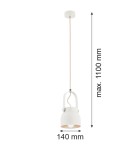 Lampy wiszące industrialne - Argon LOGAN lampa wisząca 1 pł., mniejsza 1x15W (max) kremowy biały 8290 - product 4