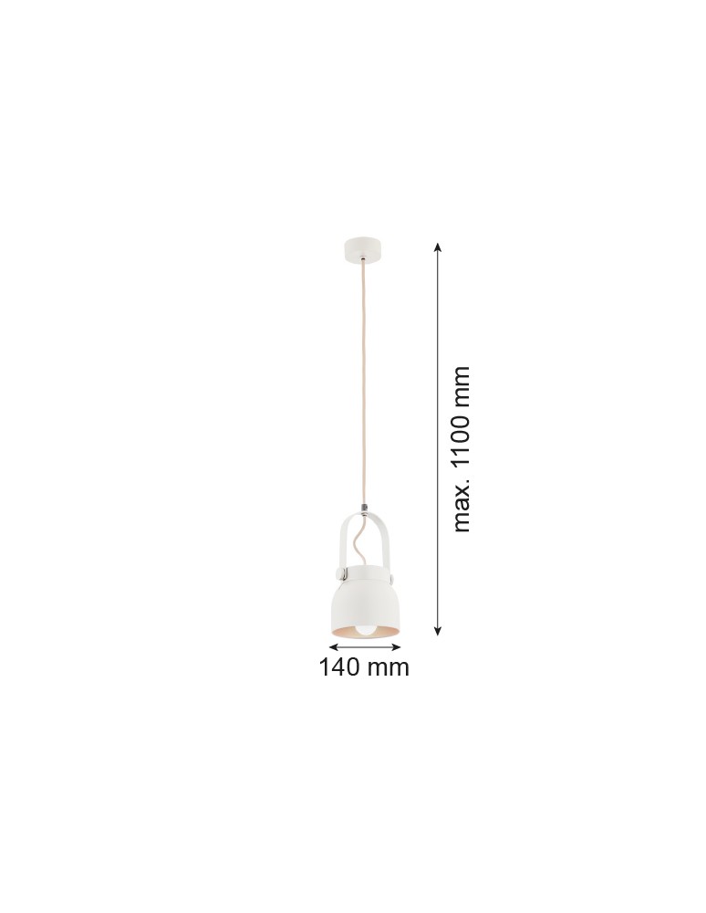 Argon LOGAN lampa wisząca 1 pł., mniejsza 1x15W (max) kremowy biały 8290